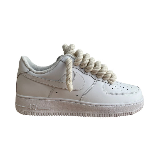 Nike Air Force 1 Low White Beige Rope Laces